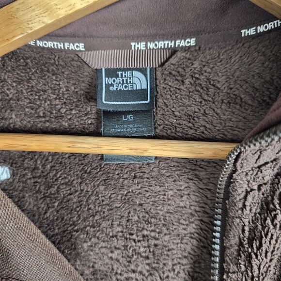 North Face Osito Brown Plush Fleece Jacket Full Zip Soft Teddy Cozy Women Large - Picture 3 of 13